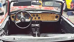 TR6 left-hand drive interior