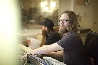 Matt Pence at Echo Lab working on record by True Widow