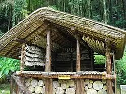 An imitation animal bone hut of the Tsou people in Formosan Aboriginal Culture Village