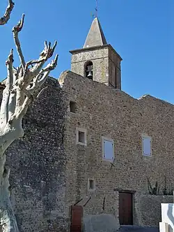 The rampart with the priory bell tower