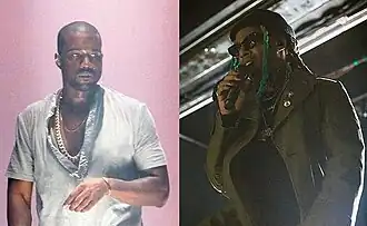Kanye West (left) and Ty Dolla Sign (right), the two members of ¥$