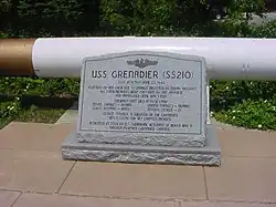 Memorial to USS Grenadier at the Buffalo and Erie County Naval & Military Park in Buffalo, New York