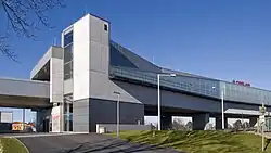 The entrance by the Danube