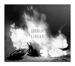 The opening title screen for the film. It features a black blackground with Linear written in white in the centre. The word is capitalized and underlined, with U2 written below it in a smaller font, also in white.