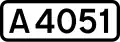 A4051 road