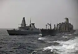 Joshua Humphreys replenishes Royal Navy destroyer HMS Daring in 2012