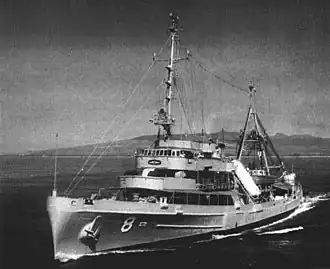 USS Coucal (ASR-8) underway c1963