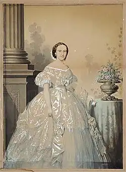 Watercolor portrait of Mary Elizabeth Parker Bouligny (1860) by Henry Ulke