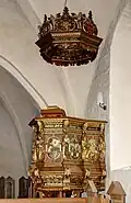 Pulpit, Undløse Church (1643)