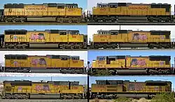 A comparison of the various versions of the SD70's as operated by Union Pacific