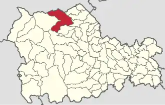 Location in Neamț County