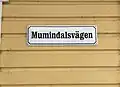 Road sign in the Moominworld, in Naantali.