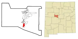 Location of Jarales, New Mexico