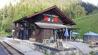 The station building from the west