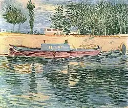 The Banks of the Seine with Boats (b/w copy) 1887 Museum of Western and Oriental Art, Kyiv (F353)