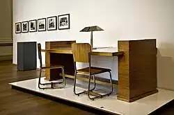 Furniture designed by Van de Velde for the Boekentoren shown at a Weimar exhibition (2013).