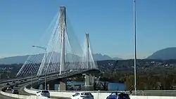 Vancouver's new Port Mann Bridge with the old bridge fully demolished