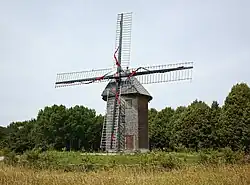 upright=A windmill at the museum.
