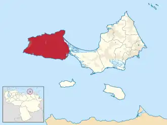 Location in Nueva Esparta