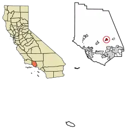 Location of Fillmore in Ventura County, California.