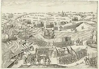 Defense of the Fort Noordam in 1590 against the Spanish army