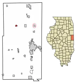 Location of Potomac in Vermilion County, Illinois.