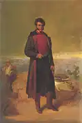 Vicente Guerrero circa 1865, a full-length, posthumous portrait by Ramón Sagredo