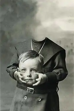Unknown photographer, 1890. Headless boy portrait.