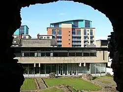 View of the museum through the Jewry Wall