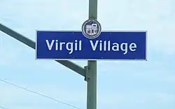 Virgil Village Neighborhood Sign located on Virgil Avenue and Santa Monica Boulevard