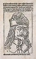 A 1491 engraving from Bamberg, Germany, depicting Dracole wayda