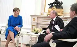 Image 45Estonian President Kersti Kaljulaid with Russian President Vladimir Putin in April 2019 (from History of Estonia)