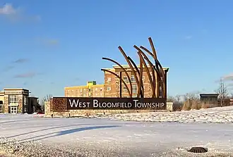 West Bloomfield Township Sign at 14 Mile Road and M-10