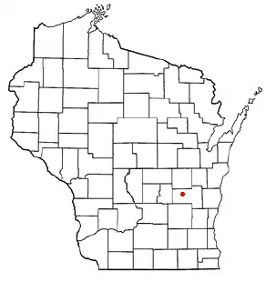 Location of Rosendale, Wisconsin