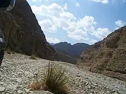 Close up of the wadi's terrain