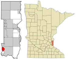 Location of the city of St. Paul Park within Washington County, Minnesota