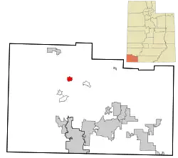 Location of Central within Washington County and the State of Utah