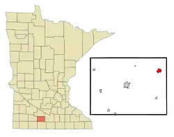 Location of Madelia, Minnesota