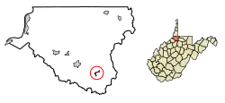 Location of Smithfield in Wetzel County, West Virginia.