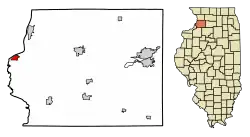 Location of Albany in Whiteside County, Illinois.