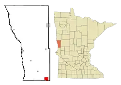 Location of Nashua, Minnesota