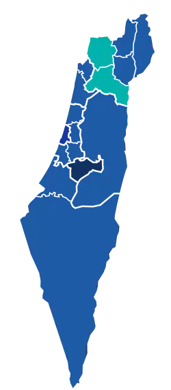 Winning party by sub-district