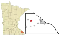 Location of Altura, Minnesota