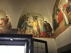 Workshop of Ghirlandaio, Works of Mercy: To Clothe the Naked, fresco, 1478-81