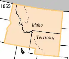 Idaho Territory before Edgerton's lobbying to the United States Congress and President Abraham Lincoln.