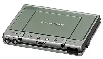 XaviX, a video gaming base console for the XaviX Interactive System. Released by SSD Company Limited in 2004.