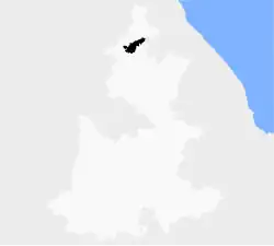 Location of the municipality in Puebla