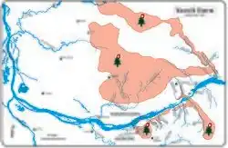 Southwest Washington showing burned area in pink