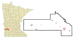 Location of Wood Lake, Minnesota