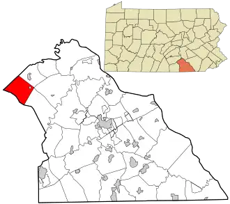 Location in York County and the state of Pennsylvania.